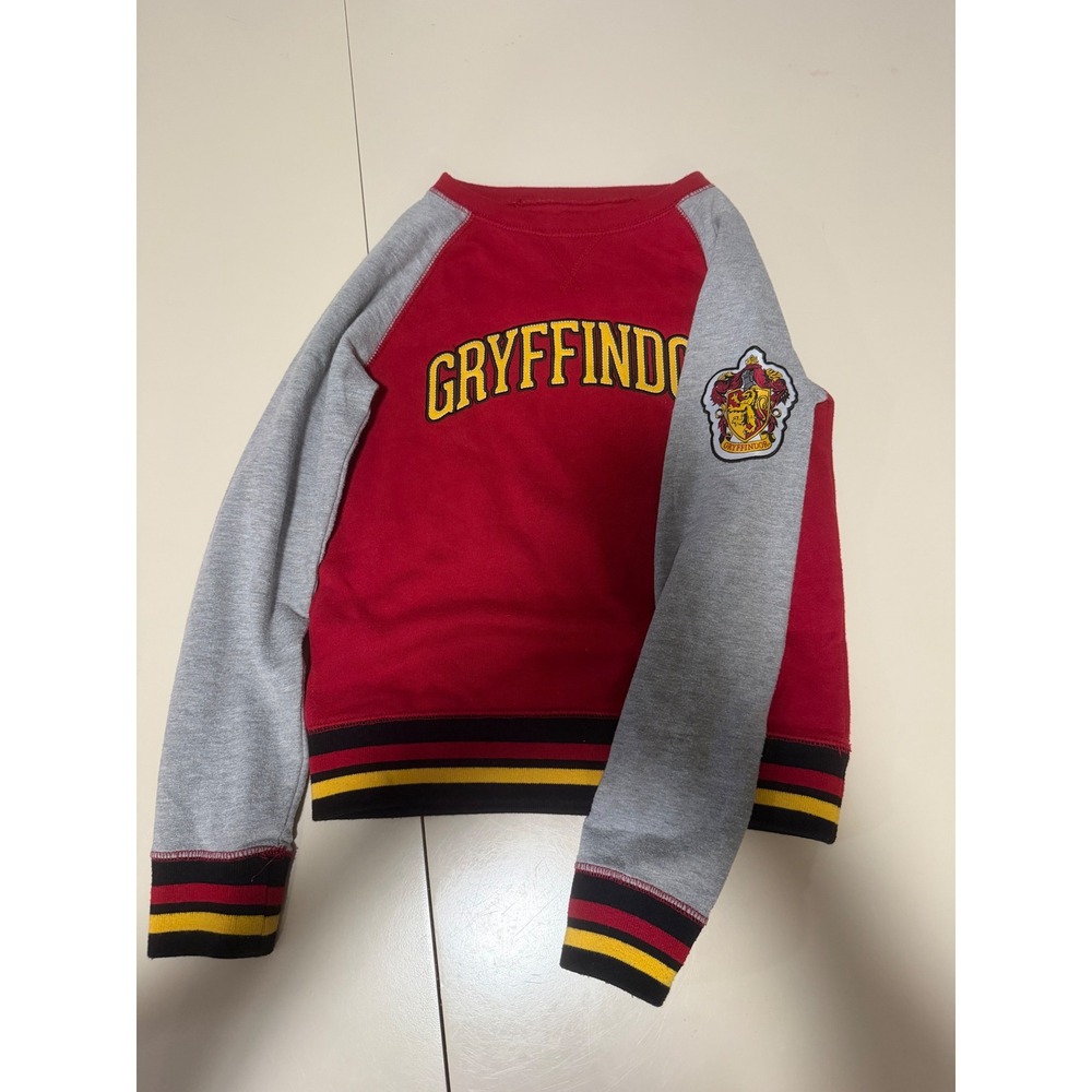 Harry Potter Gryffindor Sweatshirt Universal Studios Kids Small Red Grey Raglan